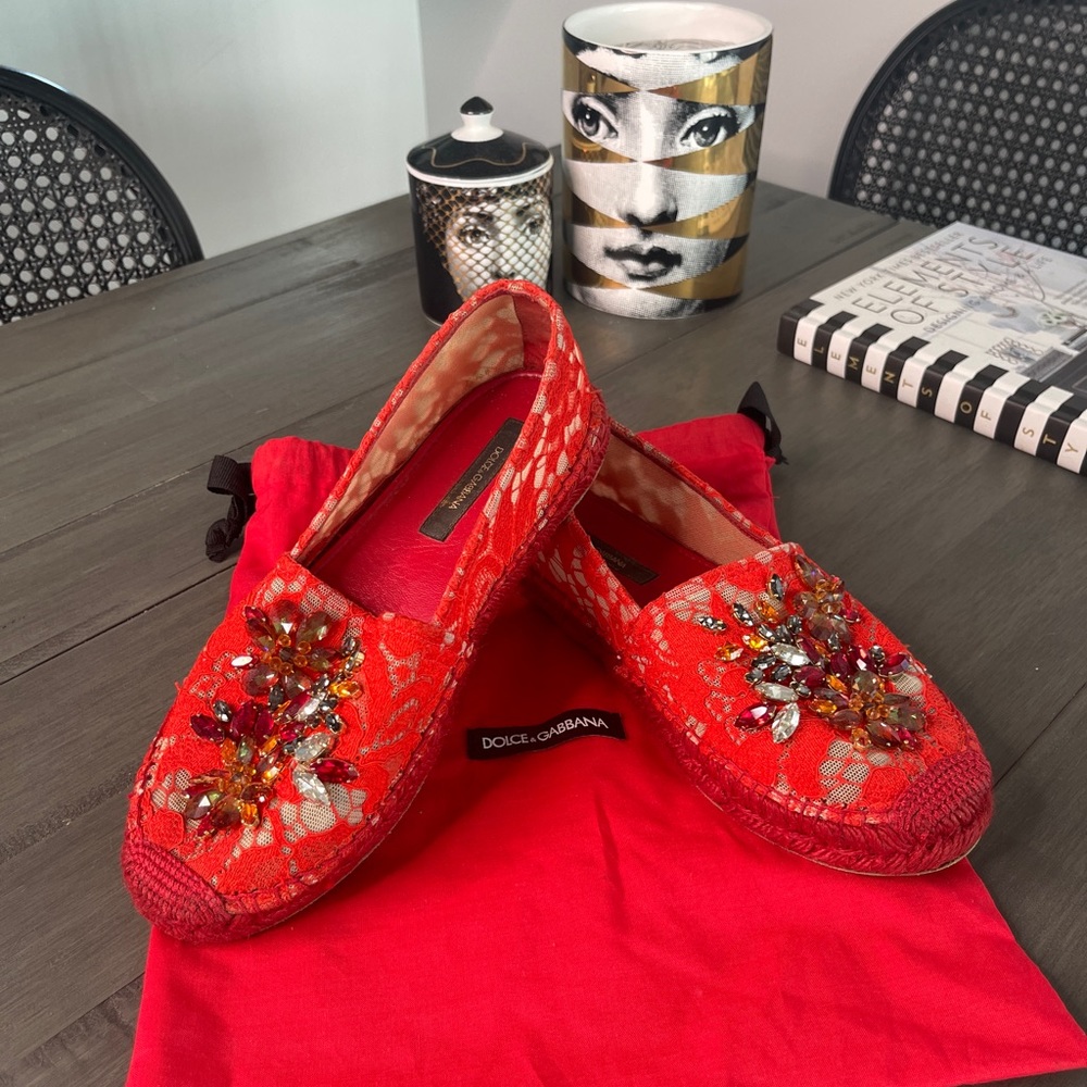 Dolce Gabbana Swarovski Espadrilles